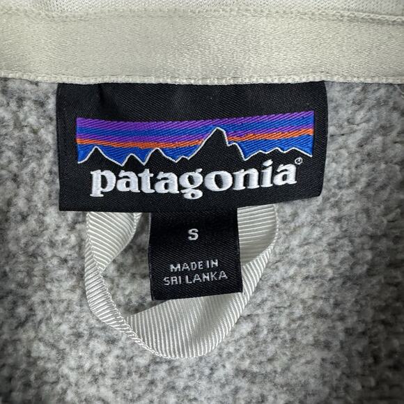 Patagonia Womens Small Better Sweater Fleece Jacket Gray Full Zip Logo Outdoors - Picture 4 of 12